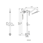 Sarlai 10'' Stainless Steel Round Wall Mounted Rainfall Shower Head with Handheld Shower