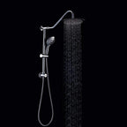 Sarlai 10'' Stainless Steel Round Wall Mounted Rainfall Shower Head with Handheld Shower