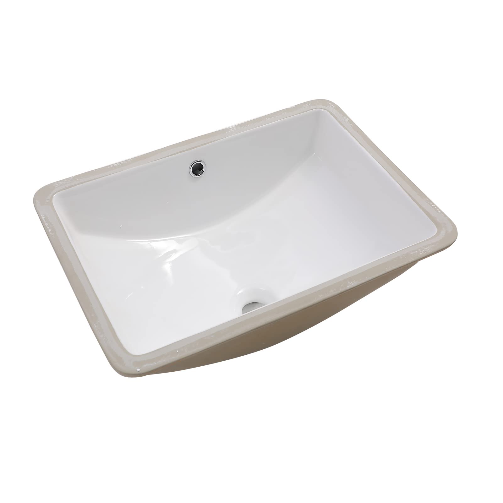 Sarlai 21'' x 14'' White Ceramic Undermount Rectangular Bathroom Sink Main image