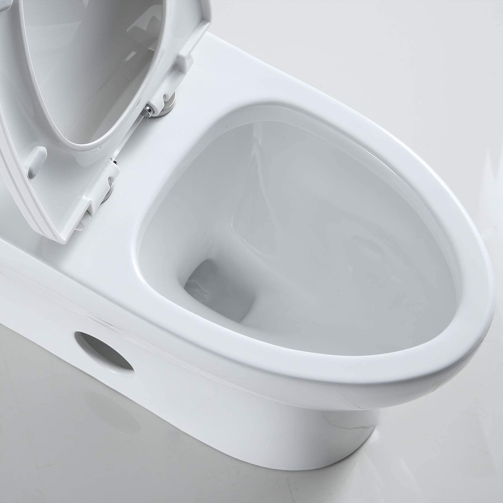 Sarlai One Piece Toilet - Tall Elongated Bathroom Toilet Comfort Height Dual Flush White Ceramic Modern Small Bathroom One Piece Toilet with Soft Seat, 12'' Rough - In, Wax Ring Included