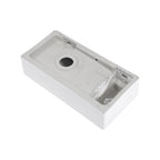 Sarlai 15''x7'' Floating Wall Hang White Porcelain Ceramic Bathroom Vessel Sink-Left Hand