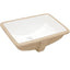 Sarlai 19.4in x 13.7in White Ceramic Rectangular Undermount Bathroom Vessel Sink with Overflow