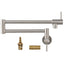 Sarlai Two Handles Wall Mount Folding Stretchable Brass Kitchen Faucet