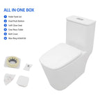 Sarlai White Elongated Modern One Piece Toilet - MTLD-818