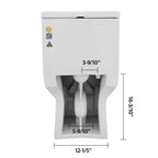 Sarlai White Elongated Modern One Piece Toilet - MTLD-0311