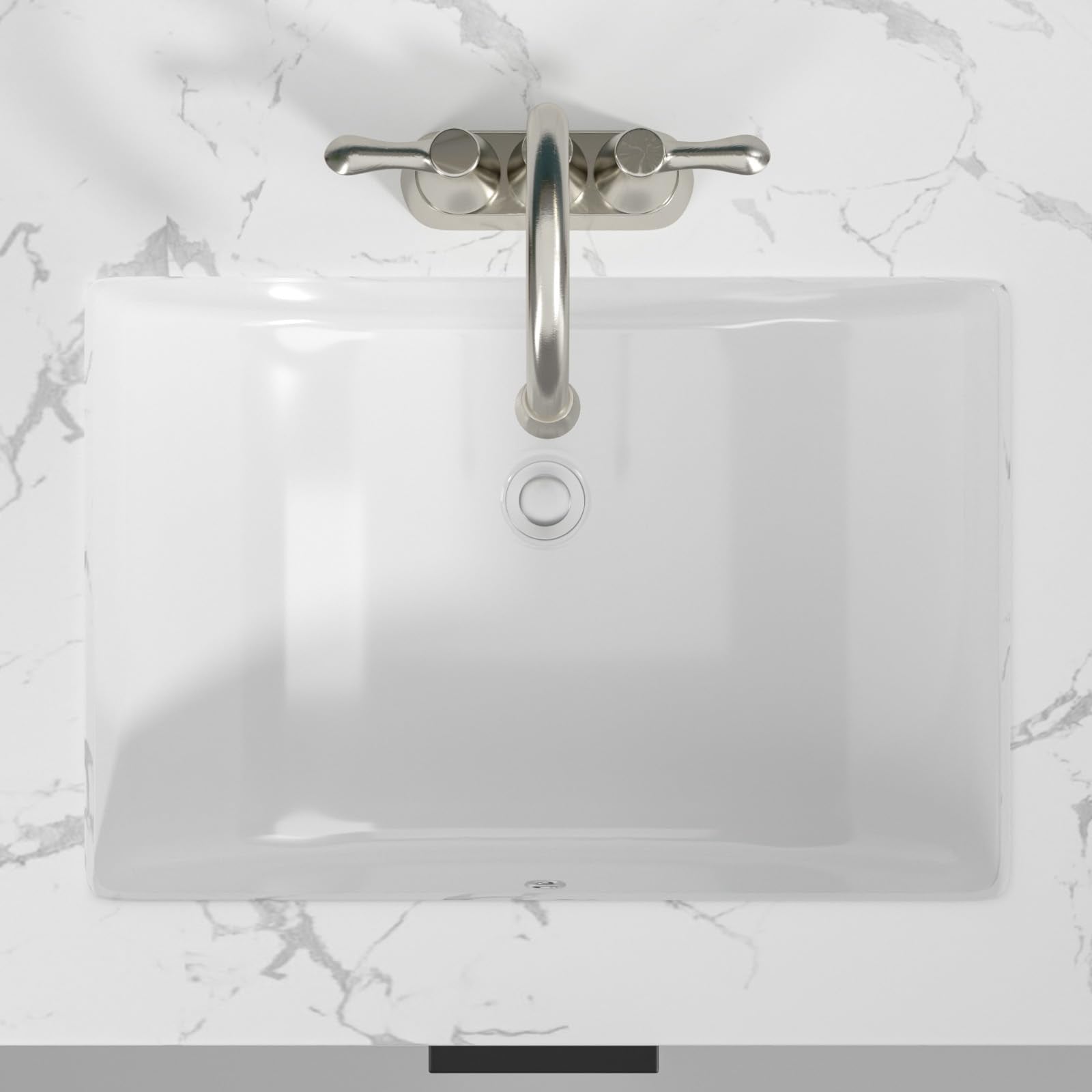 Sarlai 21'' x 14'' White Ceramic Undermount Rectangular Bathroom Sink