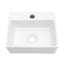 Sarlai Wall Mount Hung Small Vessel Sink - 13''x11'' Floating Vessel Sink Wall Mounted Small Bathroom Sinks Tiny Modern Rectangle Floating White Porcelain Ceramic Vanity Sink