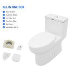 Sarlai White Elongated Modern One Piece Toilet - MTLD-0311