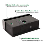 Sarlai 33'' Stainless Steel Single Bowl Black NANO PVD Workstation Farmhouse Sink