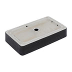 Sarlai Black Vessel Sink Rectangular - 24''x14'' Modern Bathroom Vessel Sink Rectangle Above Counter Black Ceramic Porcelain Lavatory Vanity Sink Art Basin