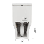Sarlai White Elongated Modern One Piece Toilet - MTLD-153
