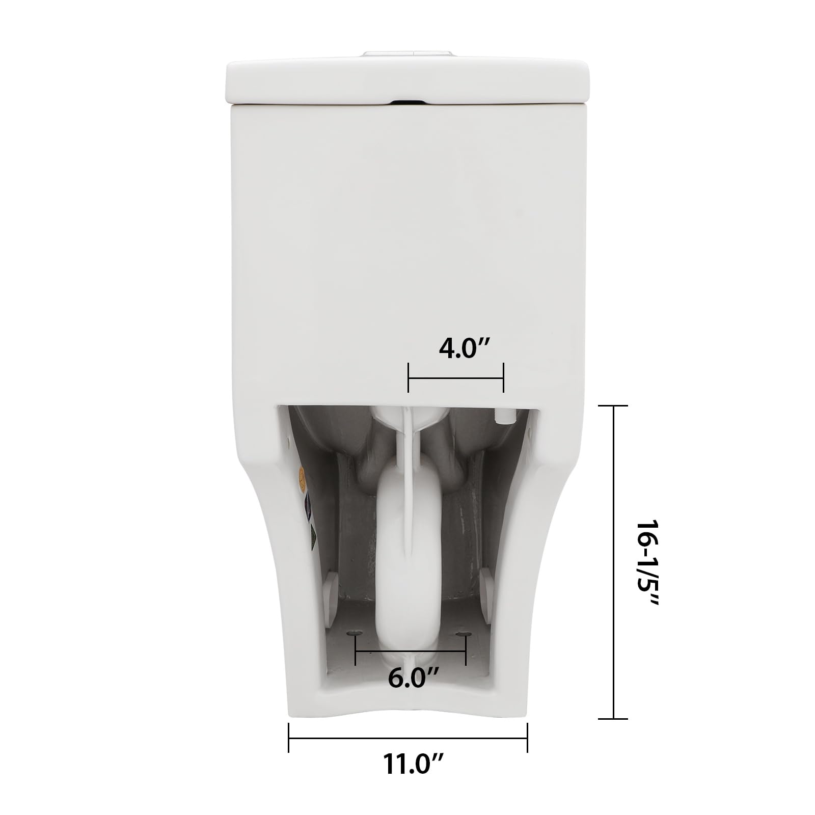 Sarlai White Elongated Modern One Piece Toilet - MTLD-153