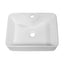 Sarlai 16'' X 12'' White Ceramic Bathroom Vessel Sink with Faucet Hole