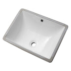Sarlai 20in Undermount Pure White Porcelain Ceramic Lavatory Vanity Vessel Sink