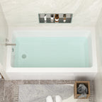 Sarlai 60'' x 32'' Acrylic Rectangular Apron Front Alcove Soaking Bathtub