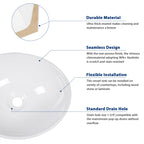 Oval Vessel Sink - Sarlai 16''x13'' Bathroom Sink Oval Shape Above Counter White Porcelain Ceramic Bathroom Vessel Vanity Sink Art Basin