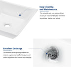 Sarlai 16'' x 16'' White Ceramic Modern Square Vessel Bathroom Sink