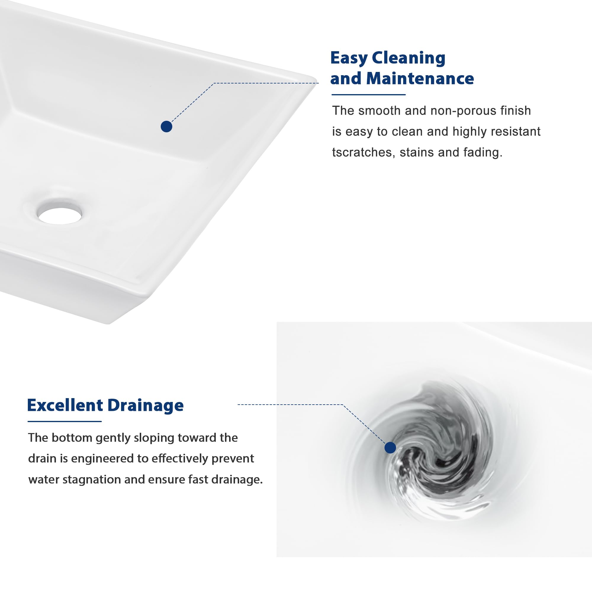 Sarlai 16'' x 16'' White Ceramic Modern Square Vessel Bathroom Sink