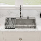 Sarlai 33in Drop In Single Bowl Stainless Steel Kitchen Sink