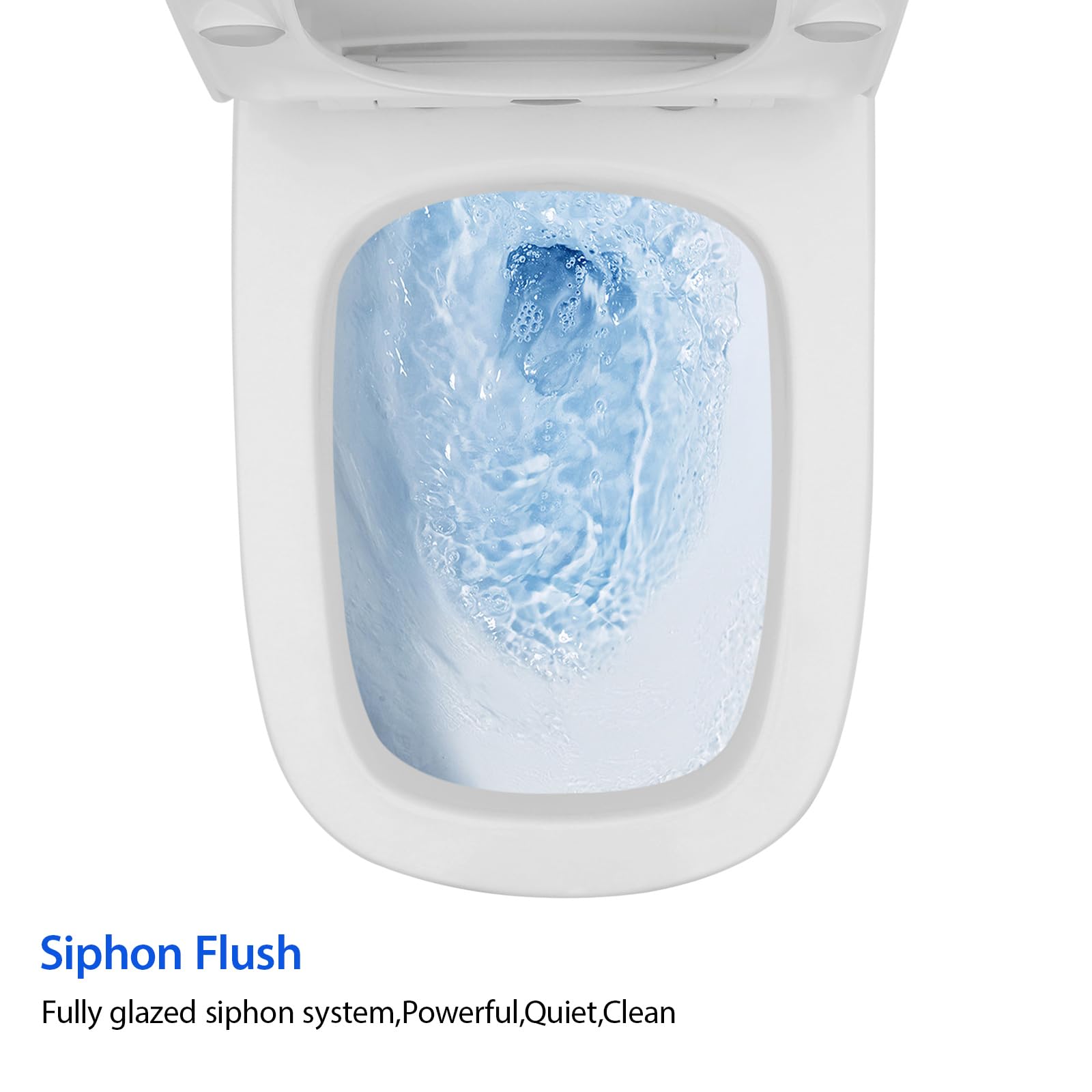 Sarlai White Elongated Modern One Piece Toilet - MTLD-818