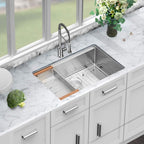 Sarlai 32'' Stainless Steel Single Bowl Undermount Workstation Kitchen Sink