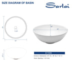 Sarlai 16'' x 16'' Modern White Ceramic Vessel Bathroom Sink