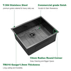 Sarlai 23'' x 18'' Undermount Stainless Steel Gunmetal Black Single Bowl Bar Sink