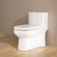 Sarlai Compact One Piece Elongated Toilet for Small Bathroom, Comfort Chair Height Dual Flush 1.1/1.6 GPF White Ceramic, 12'' Rough-In