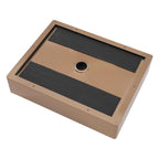 Sarlai 19'' x 15'' Stainless Steel Vessel Rectangular Bathroom Sink with Pop-Up Drain-Rose Gold