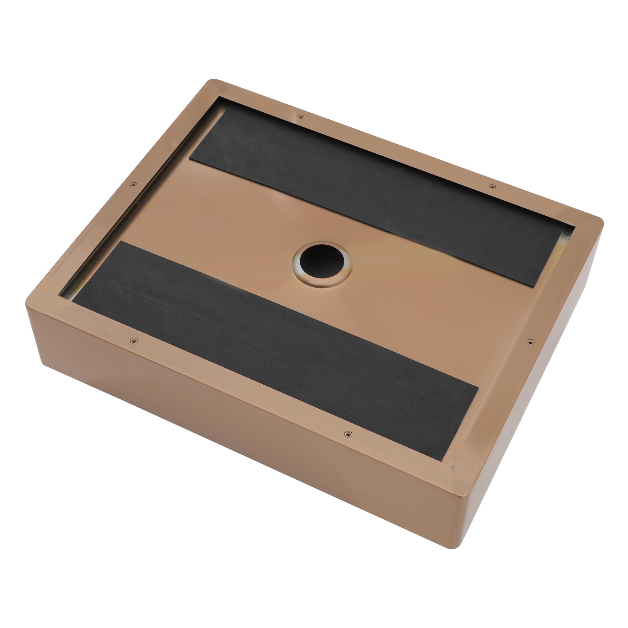 Sarlai 19'' x 15'' Stainless Steel Vessel Rectangular Bathroom Sink with Pop-Up Drain-Rose Gold