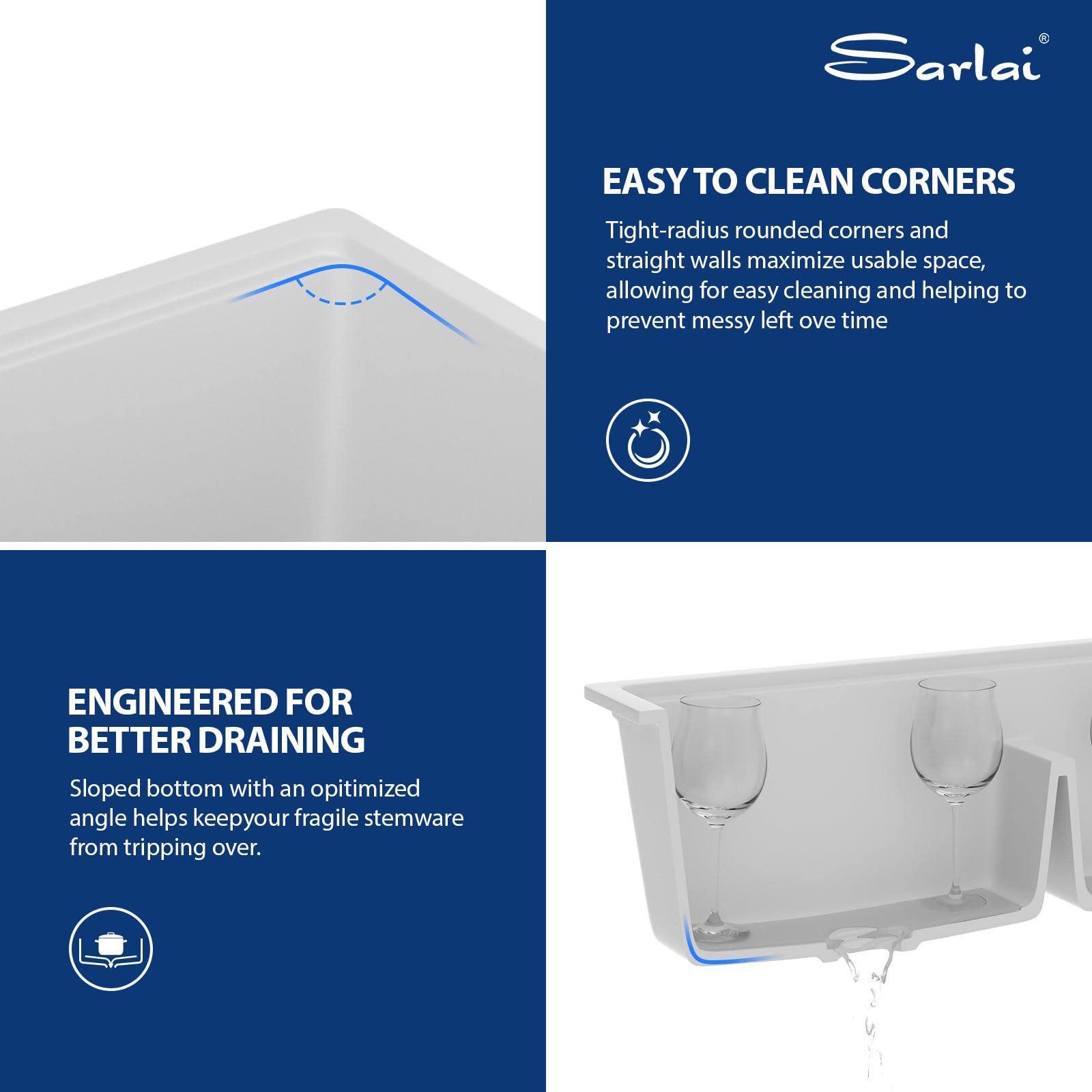 Sarlai 33''x19'' 50/50 Low Divide Double Bowl White Granite Composite Kitchen Sink, Undermount Ledge Workstation Quartz Classic Under Counter Basin