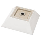 Sarlai 16'' x 16'' White Ceramic Modern Square Vessel Bathroom Sink