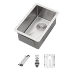 Sarlai 12''x18''x8'' Undermount Single Bowl Stainless Steel Bar Sink