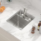 Sarlai 15'' x 17'' Stainless Steel Single Bowl Undermount Workstation Bar Sink