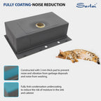 Sarlai 33''x22'' Gold Nano PVD Drop-In Workstation Kitchen Sink, 16 Gauge Stainless Steel Topmount Single Bowl with Pull-out Kitchen Faucet