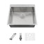 Sarlai 25'' x 22'' Stainless Steel Drop-In Double Hole Single Bowl Kitchen Sink
