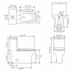 Sarlai White Elongated Modern One Piece Toilet - MTLD-0311