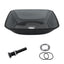 Sarlai 16''x16'' Grey Rectangular Tempered Glass Bathroom Vessel Sink, Countertop Basin with Pop-up Drain Combo