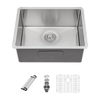 Sarlai 23'' x 18'' Stainless Steel Undermount Single Bowl Kitchen Sink