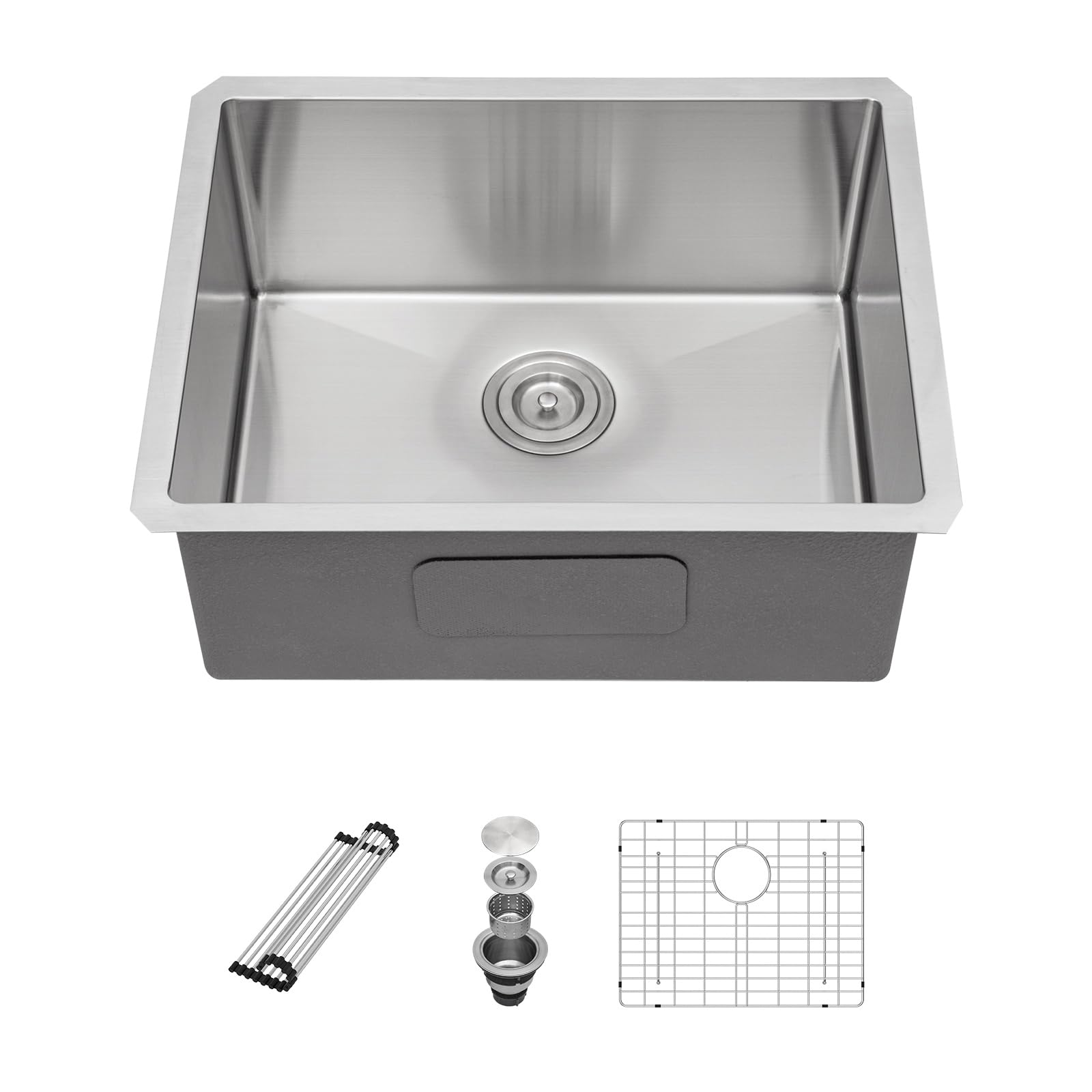 Sarlai 23'' x 18'' Stainless Steel Undermount Single Bowl Kitchen Sink