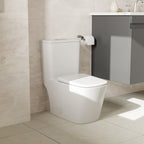 Sarlai White Elongated Modern One Piece Toilet - MTLD-818