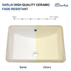Sarlai 21'' x 14'' White Ceramic Undermount Rectangular Bathroom Sink