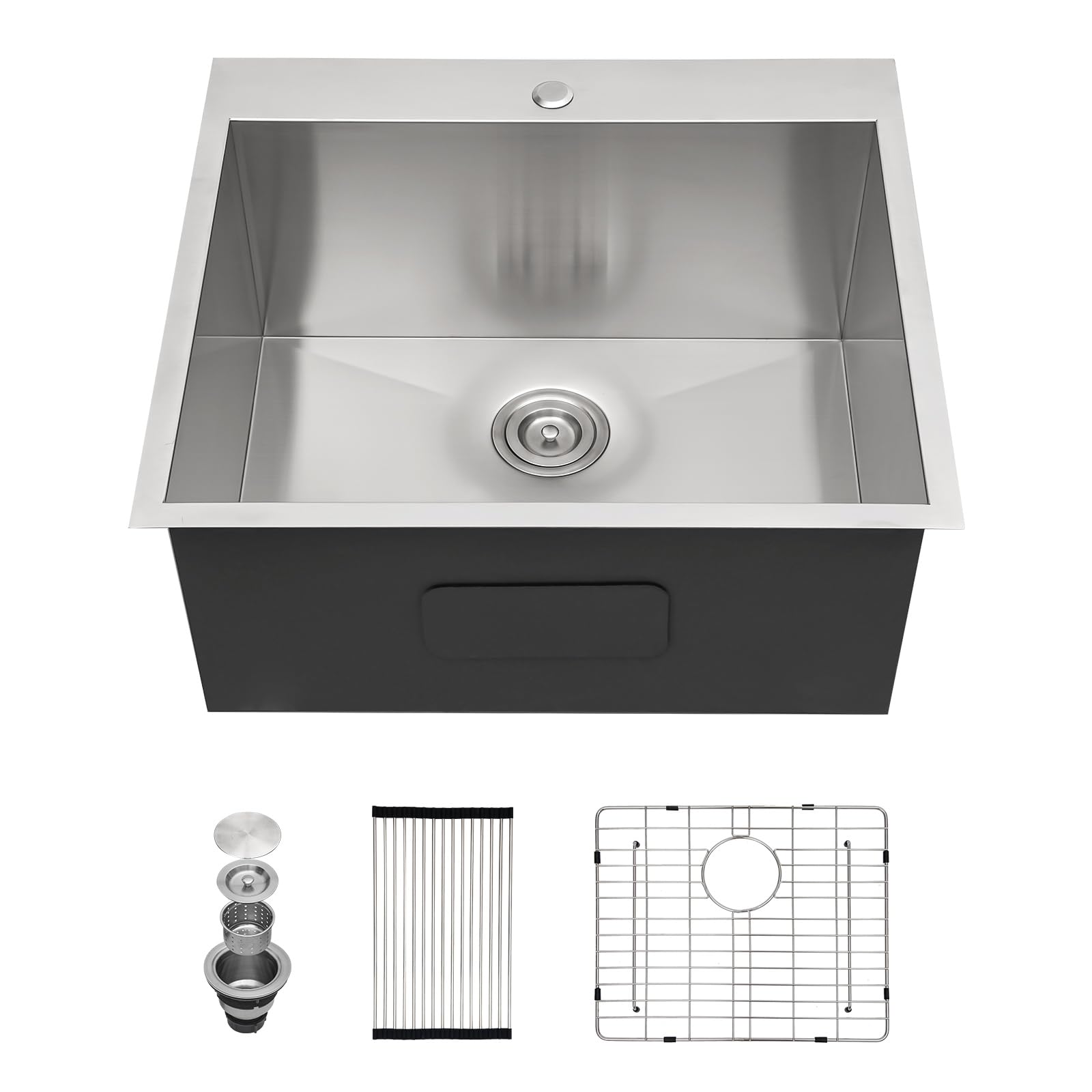 Sarlai 25'' x 22'' Stainless Steel Drop-in Single Bowl Laundry Deep Utility Sink Main image