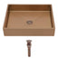 Sarlai 19'' x 15'' Stainless Steel Vessel Rectangular Bathroom Sink with Pop-Up Drain-Rose Gold