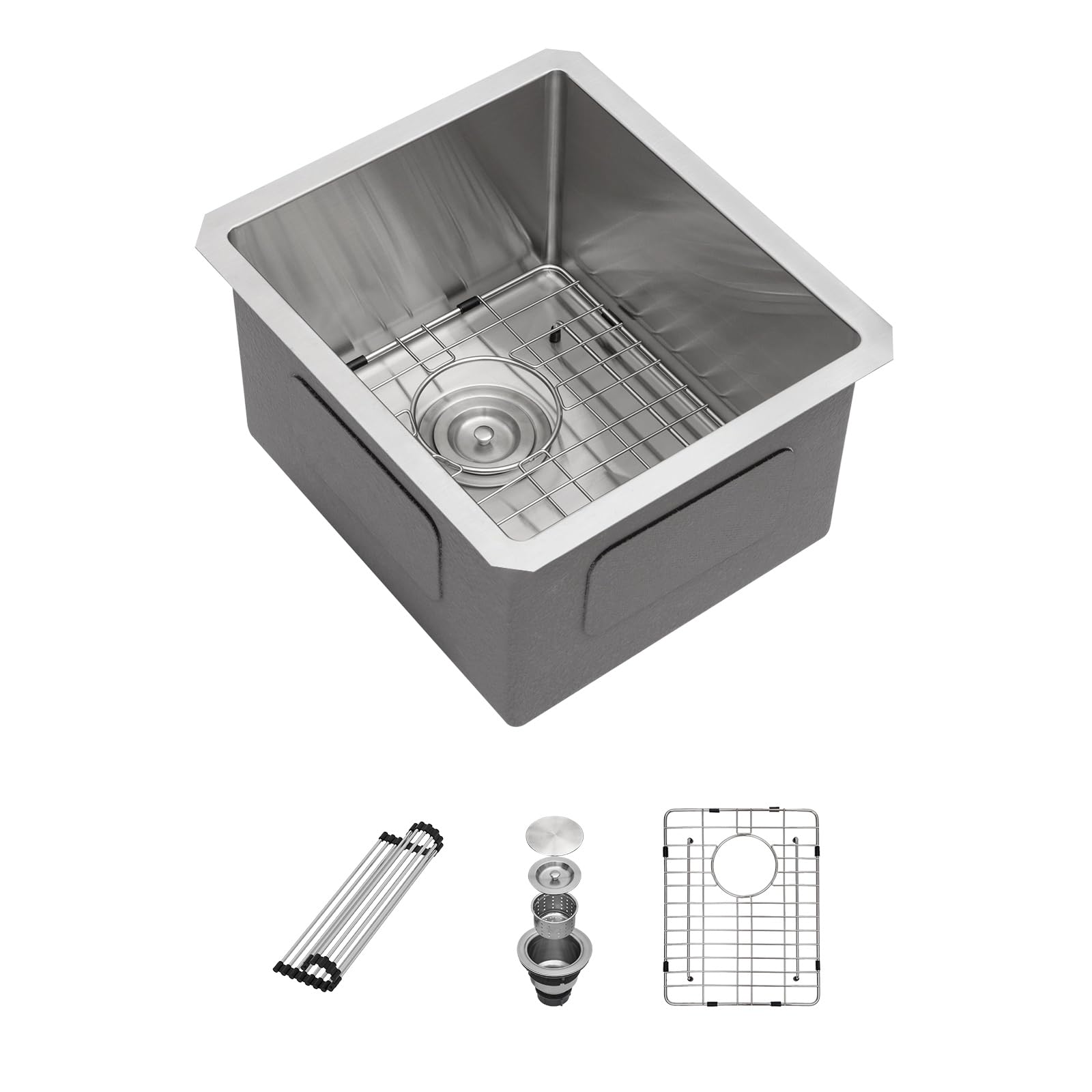 Sarlai 14'' x 18'' Stainless Steel Single Bowl Undermount Bar Sink Secondary image