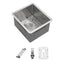 Sarlai 14'' x 18'' Stainless Steel Single Bowl Undermount Bar Sink