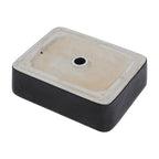 Sarlai 19''x15'' Above Counter Rectangular Black Porcelain Ceramic Bathroom Vessel Sink
