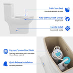 Sarlai White Elongated Modern One Piece Toilet - MTLD-153