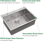 Sarlai 30'' x 22'' Stainless Steel Single Bowl Drop-In Kitchen Sink