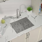 Sarlai 23 Undermount Laundry Sink - 23x18x12 Inch Undermount Utility Sink Rectangular Deep Single Bowl 16 Gauge Stainless Steel Under Counter Kitchen Laundry Tub Utility Sink Basin